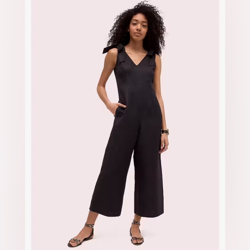 Kate Spade Black Linen Jumpsuit